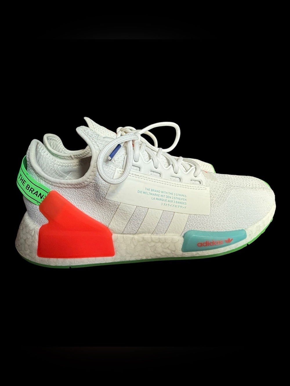 Adidas Originals NMD_R1 V2 GX1398 Glow White Sonic Ink Boost Men’s Size 8.5